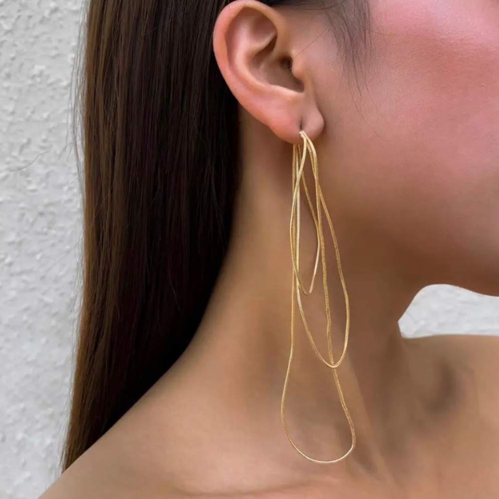 Cool Elegant Exaggerated Extra Long Earrings Accessories Jewelry